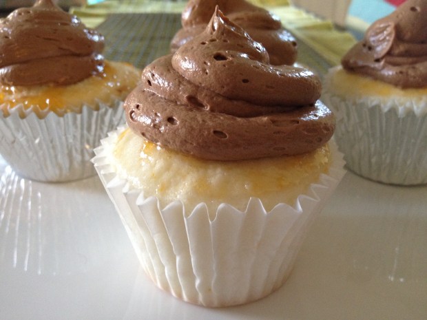 Angel Food Cupcake With Chocolate Orange buttercream