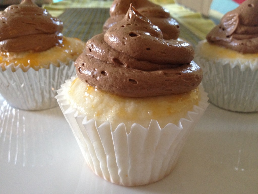 Angel Food Cupcake With Chocolate Orange buttercream