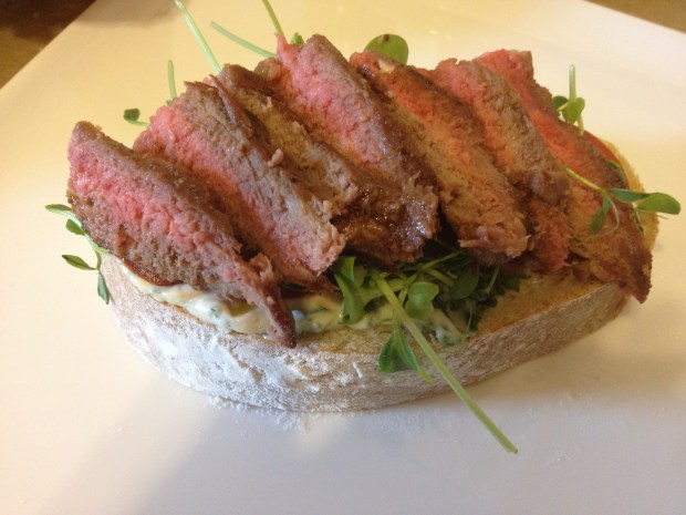 Open Face Steak Sandwich