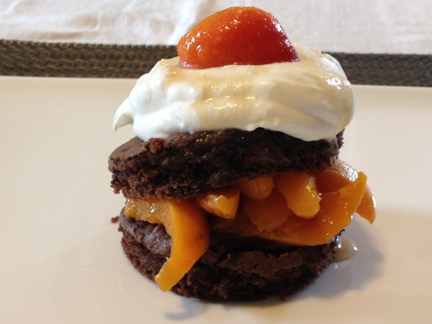 Chocolate Shortcake With Apricots