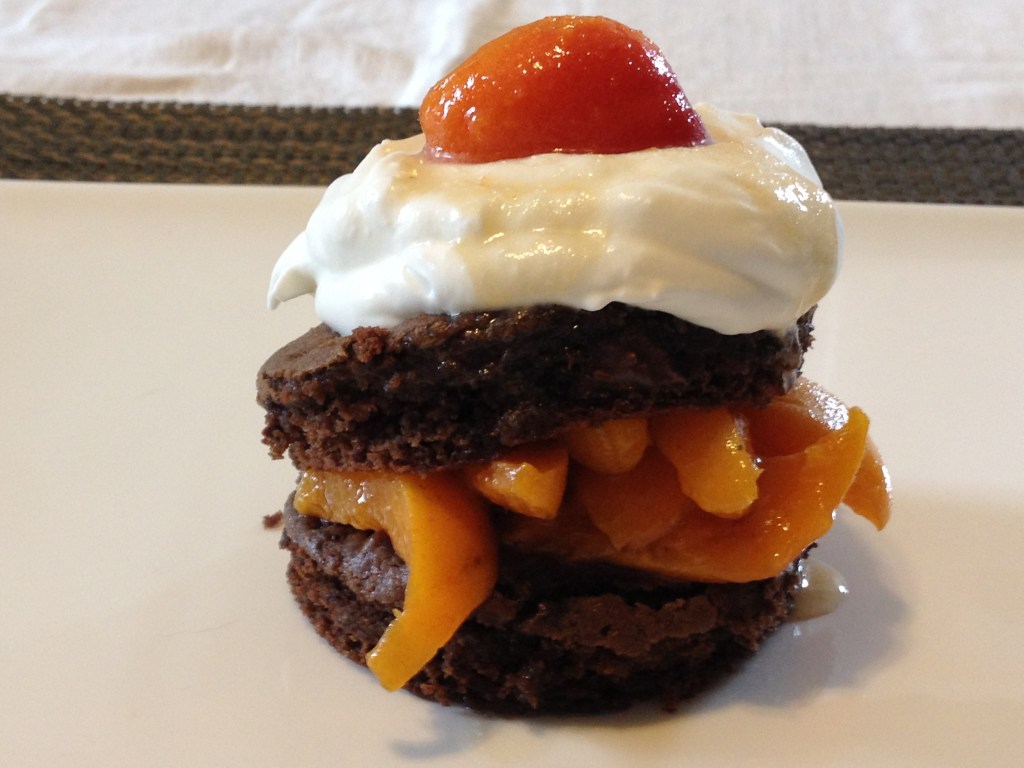Chocolate Shortcake With Apricots