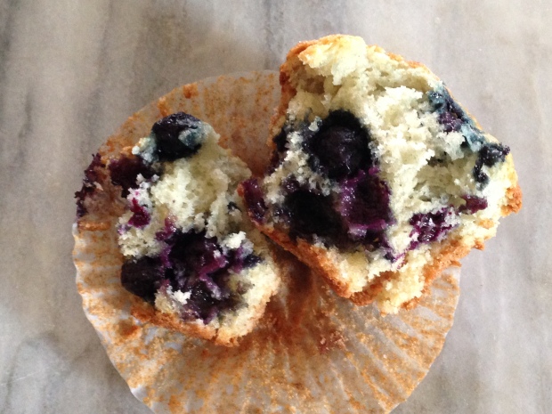 Moist and loaded with blueberries
