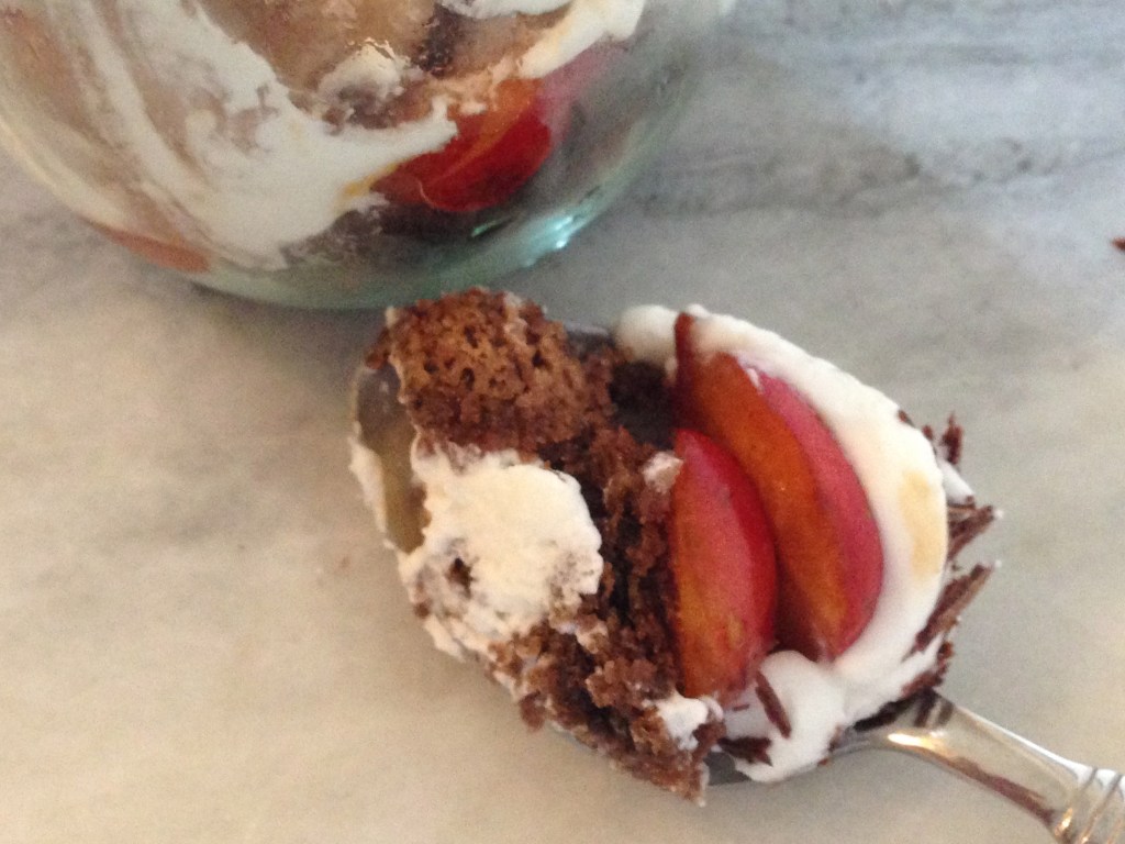 Cherries,cake and whipped cream in every bite