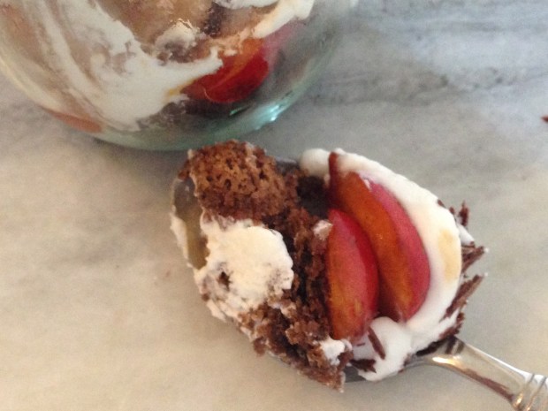 Cherries,cake and whipped cream in every bite