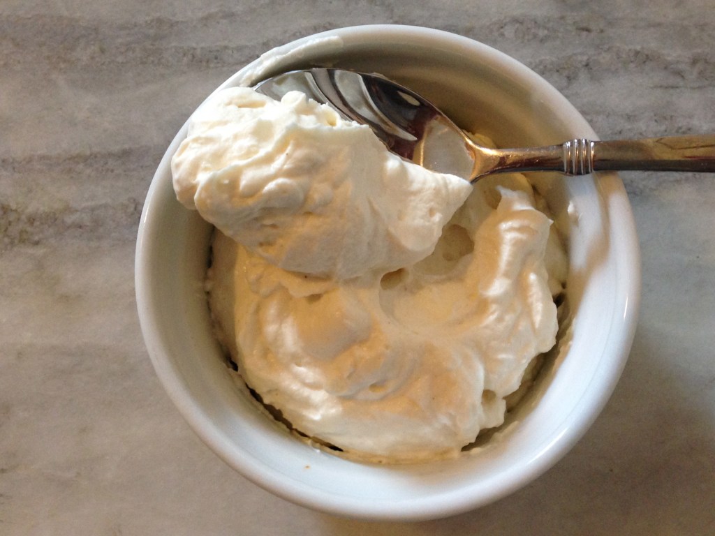 Whipped goat cheese and cream