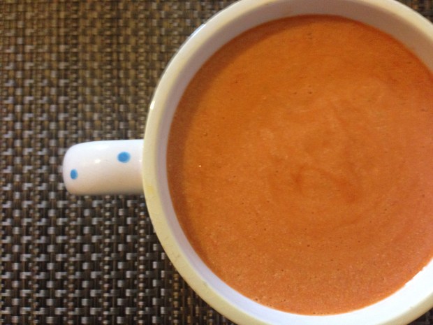 Tomato and farmers cheese soup