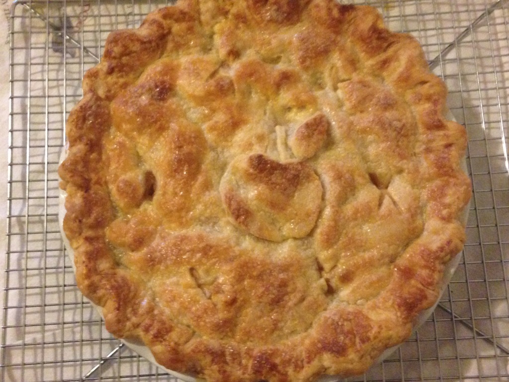 Apple pie right out of the oven