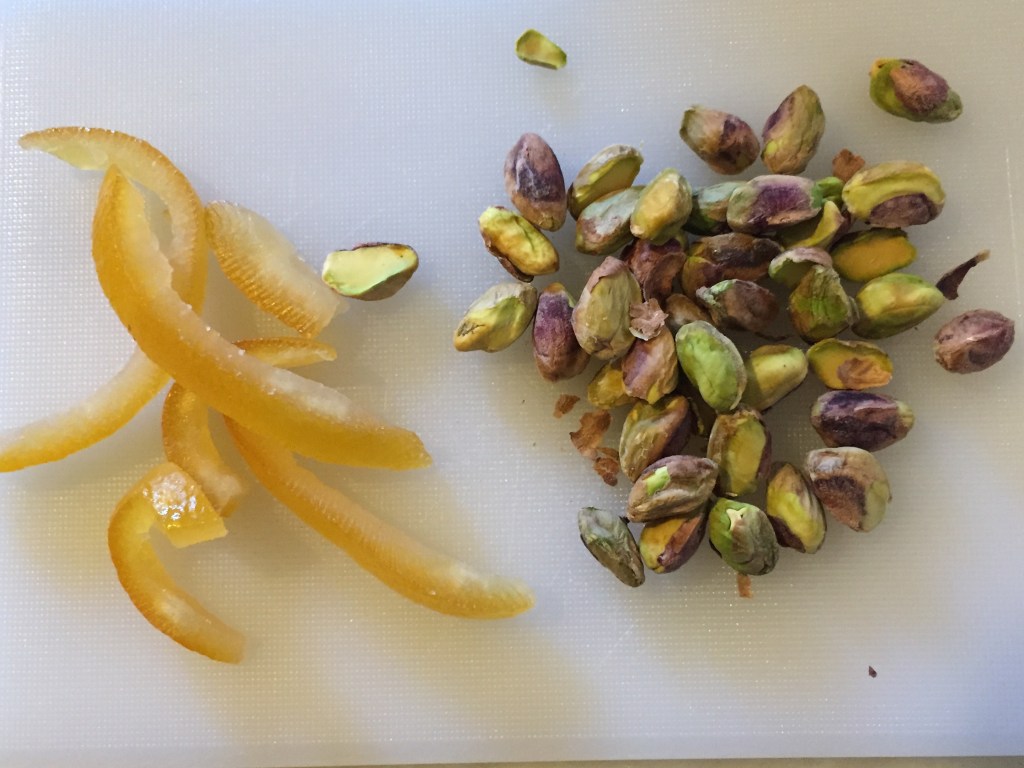 orange and pistachios added
