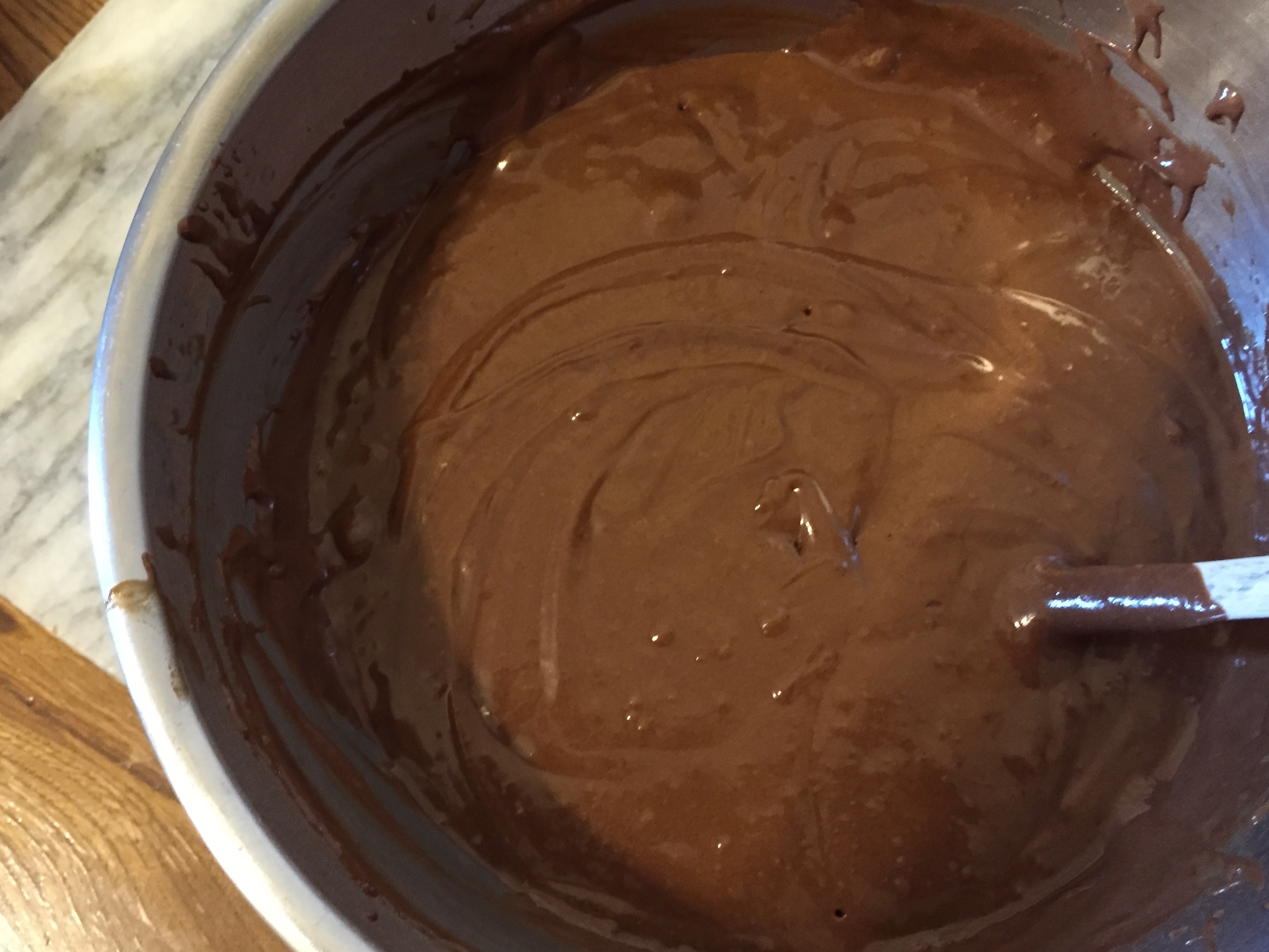 Batter is thick and creamy