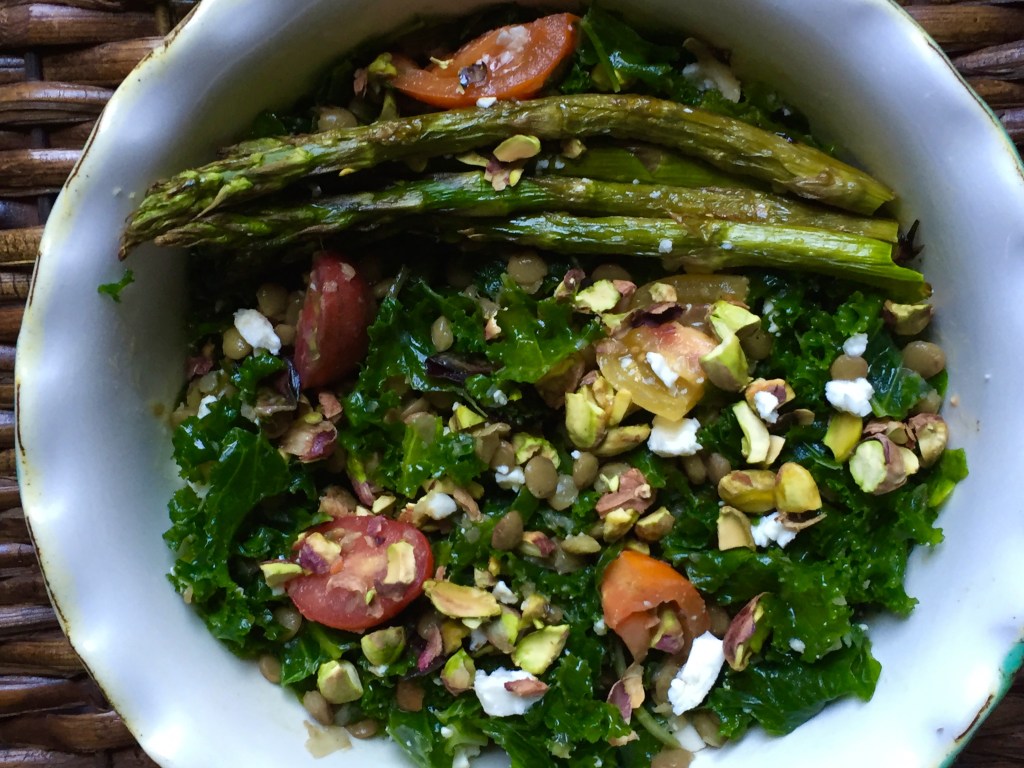 lentil and kale salad